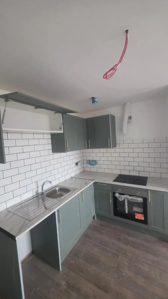 Sage Green Kitchen Refit, Ealing